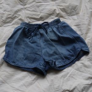 Cute Drawstring Denim Shorts